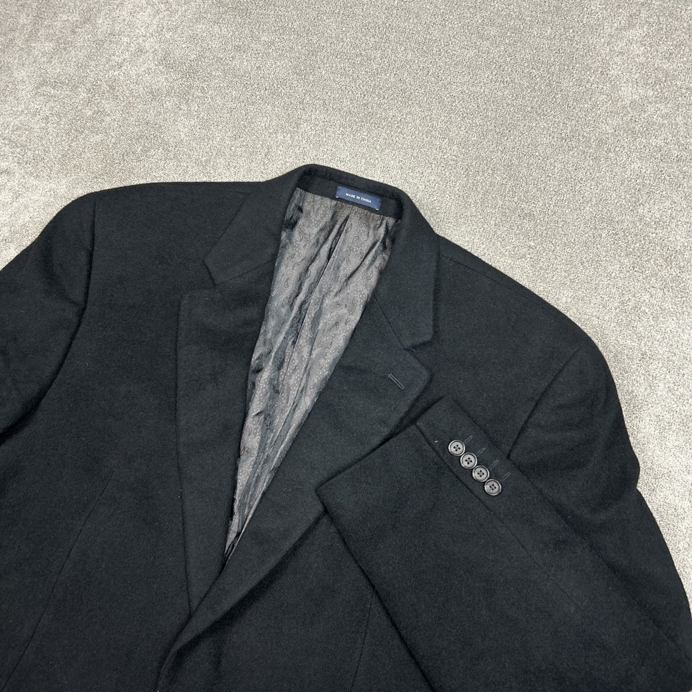 Ralph Lauren x Loro Piana Men's 100% Camel Hair 2-Button Blazer Black • 46R